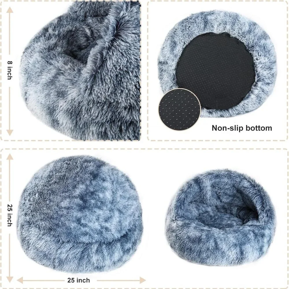 Calming  Cave Hooded Pet Bed  22